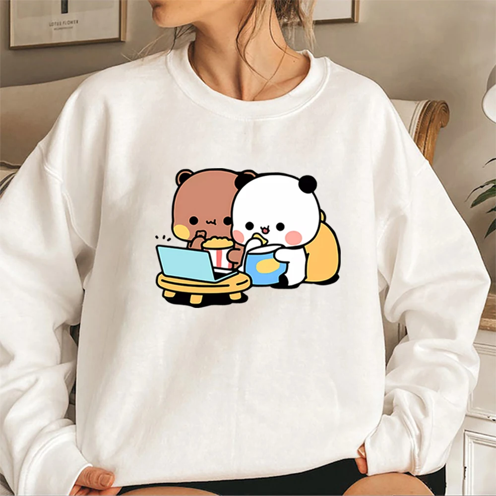 Cute Bubu and Dudu Sweatshirt Cartoon Panda Bear Bubu and Dudu Graphic Hoodie Women/Men Tops Kawaii Printed Harajuku Sweatshirts