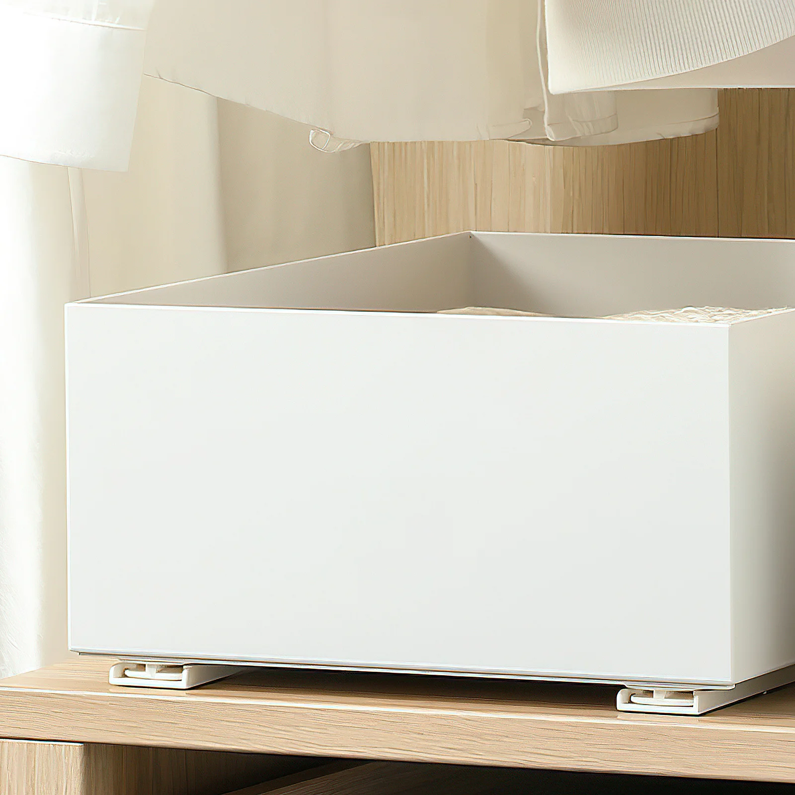 

1Set Cabinet Drawer Slide Rail White Self-Adhesive Durable Flexible Closet Furniture Guide Track for Drawers Drawer Slide