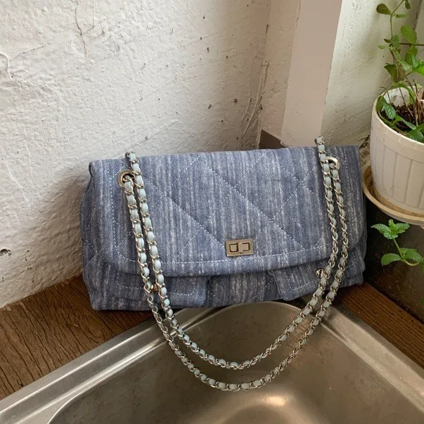 casual-large-capacity-denim-bag-women's-2026-new-fashion-commuter-single-shoulder-slant-cross-bag-tote-bag-french-bread-bag