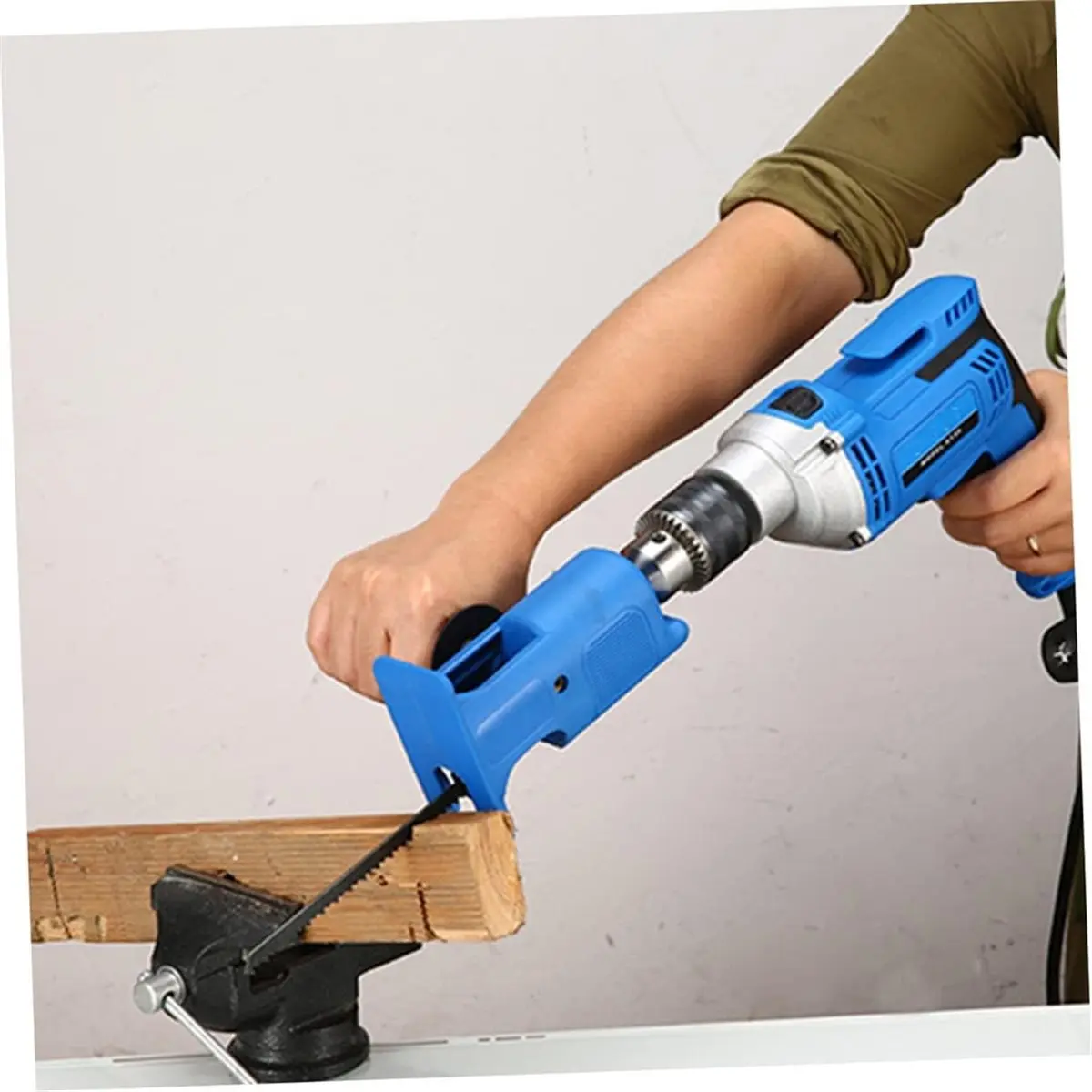 Drill to Saw Adapter with 3 Blades for Wood Metal PVC, Easy Cutting Tool for Hard & , Perfect for DIY Projects
