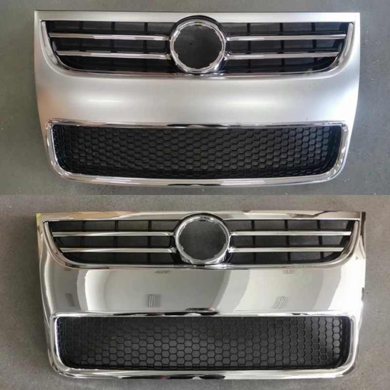 

Chrome Grille Pearl Nickel Material Radiator Grill for Volkswagen vw Touareg 2008 2009 2010 Convert Front Bumper Net