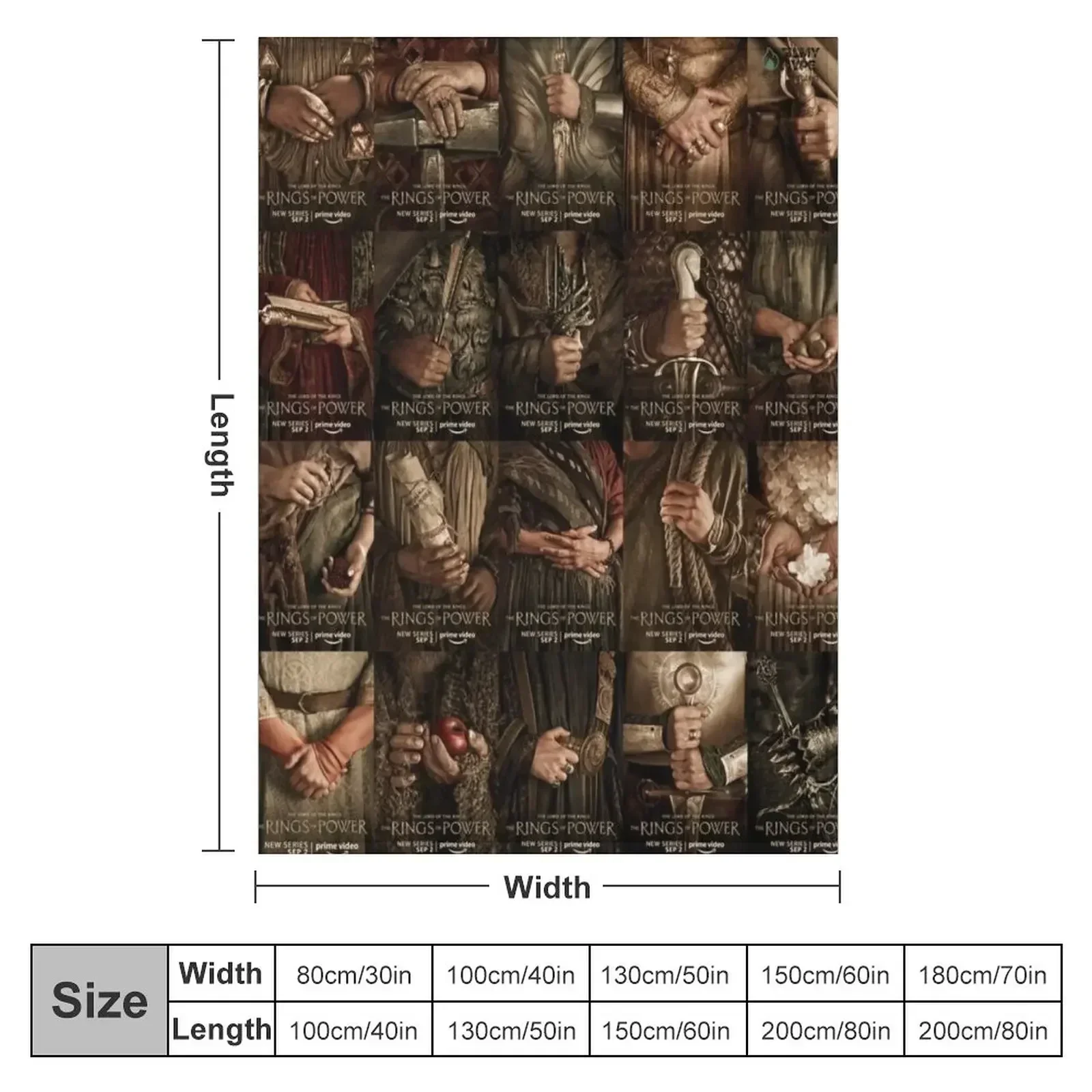Rings Of Power Throw Blanket Hairys Bed Cute Plaid Blankets For Bed Blankets