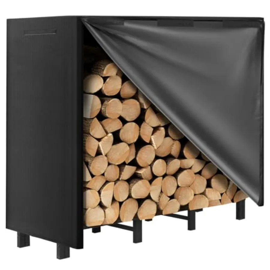 

Firewood Rack Waterproof, Heavy Duty Firewood Storage Log Holider for OutdoorandIndoor, Fireplace Wood Rack with 600D Oxford Fa