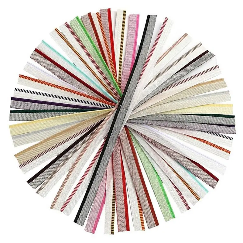 Y14A Book Repair Tools- 48 Pcs Book Binding Headbands Endbands, 11.8 X 0.5In Long, 24 Colors Polyester Material, Easy Bookbindin