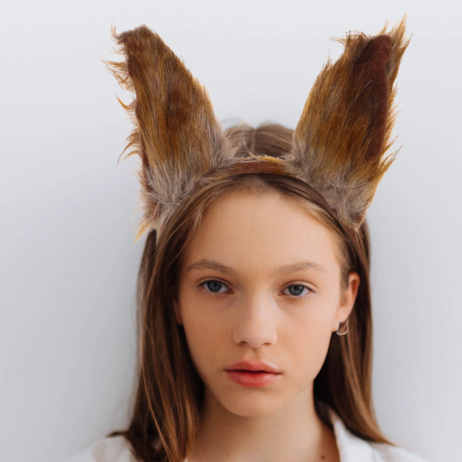 가짜 여우 귀 꼬리 세트 사실적인 동물 머리띠 조절 가능 이상적인 할로윈 코스프레 의상 파티 가짜 여우 귀