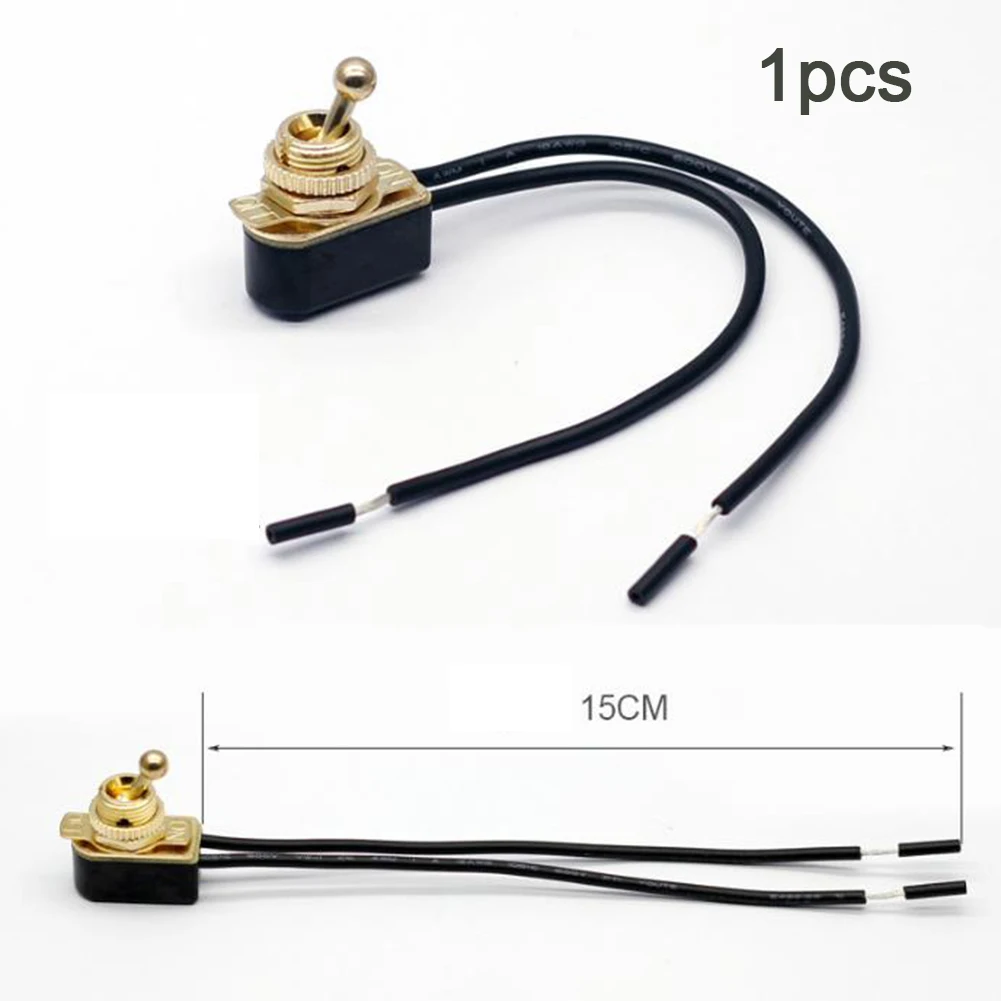 Metal Prewired For Toggle Switch For SPST 6/A 250V On Off Rocker With Wire Cable For Electronic Appliance Control Panel