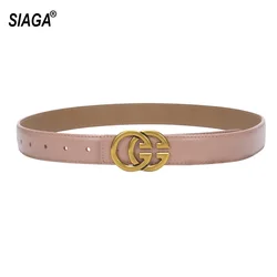 Cuir group Classique à Structure Lisse pour Femme, Largeur 2.8cm