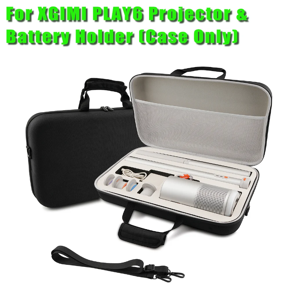 

Travel Hard Shoulder Strap Storage bag For XGIMI PLAY6 Projector & Battery Holder Storage Box Projector Accessories Hard Case
