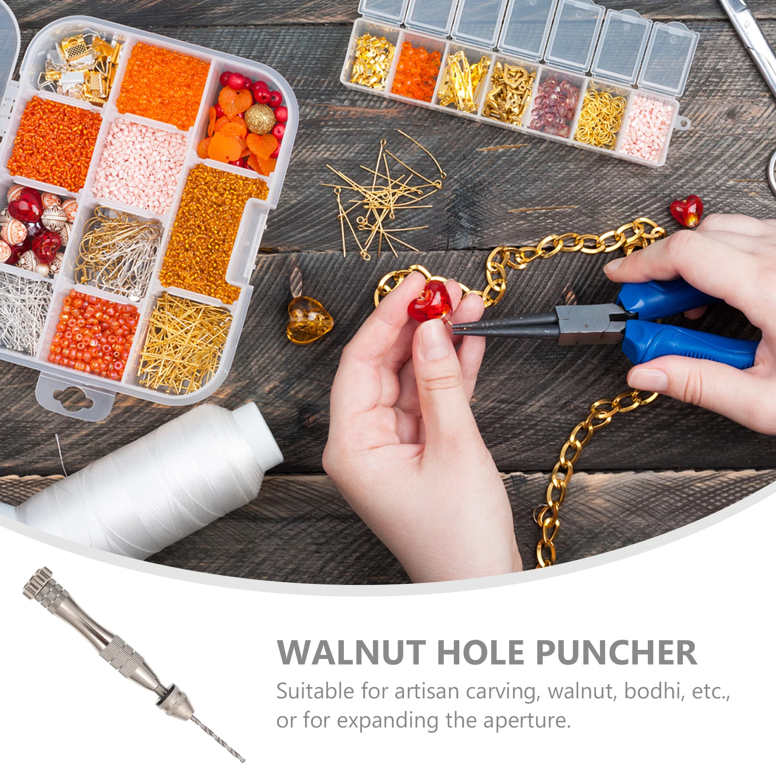 1 Set Bohrer Set Präzision Pin Vise Micro Hand Dreh Werkzeuge Für Manuelle Arbeit Walnuss Loch Puncher Hand Tool Kit Für