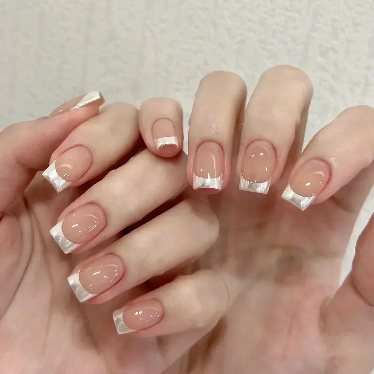 24 pçs verão unhas falsas com desenhos encantos chama longa bailarina unhas falsas wearable caixão unhas francesas dicas imprensa no prego