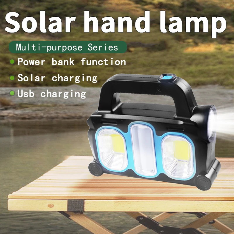 

ABS Plastic Multifunctional Rechargeable COB Flood Light Portable Camping Light