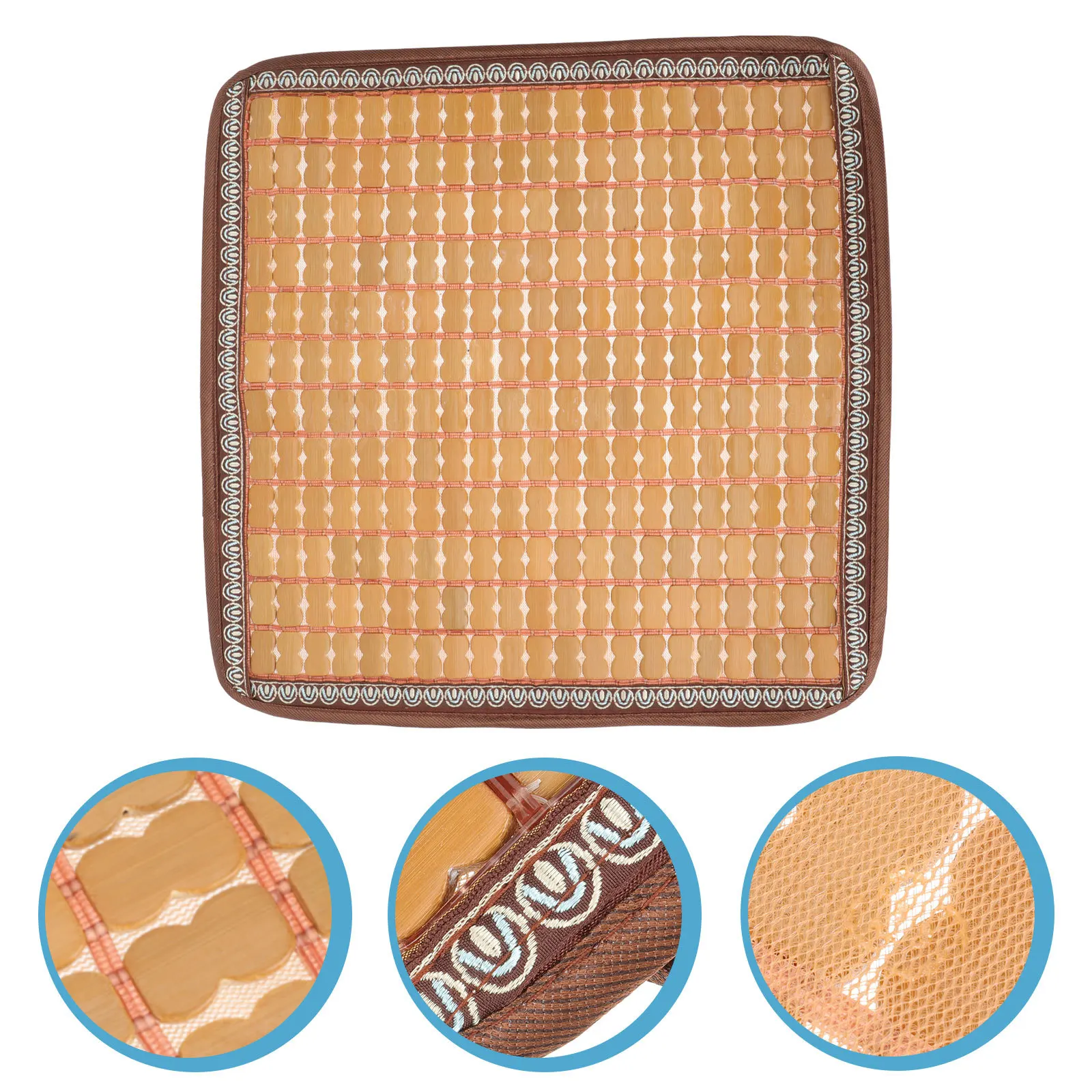 

Summer Cooling Swing Cushion Breathable Outdoor Patio Seat Pad Lightweight Portable Bamboo Style Garden Cushion for Swing and