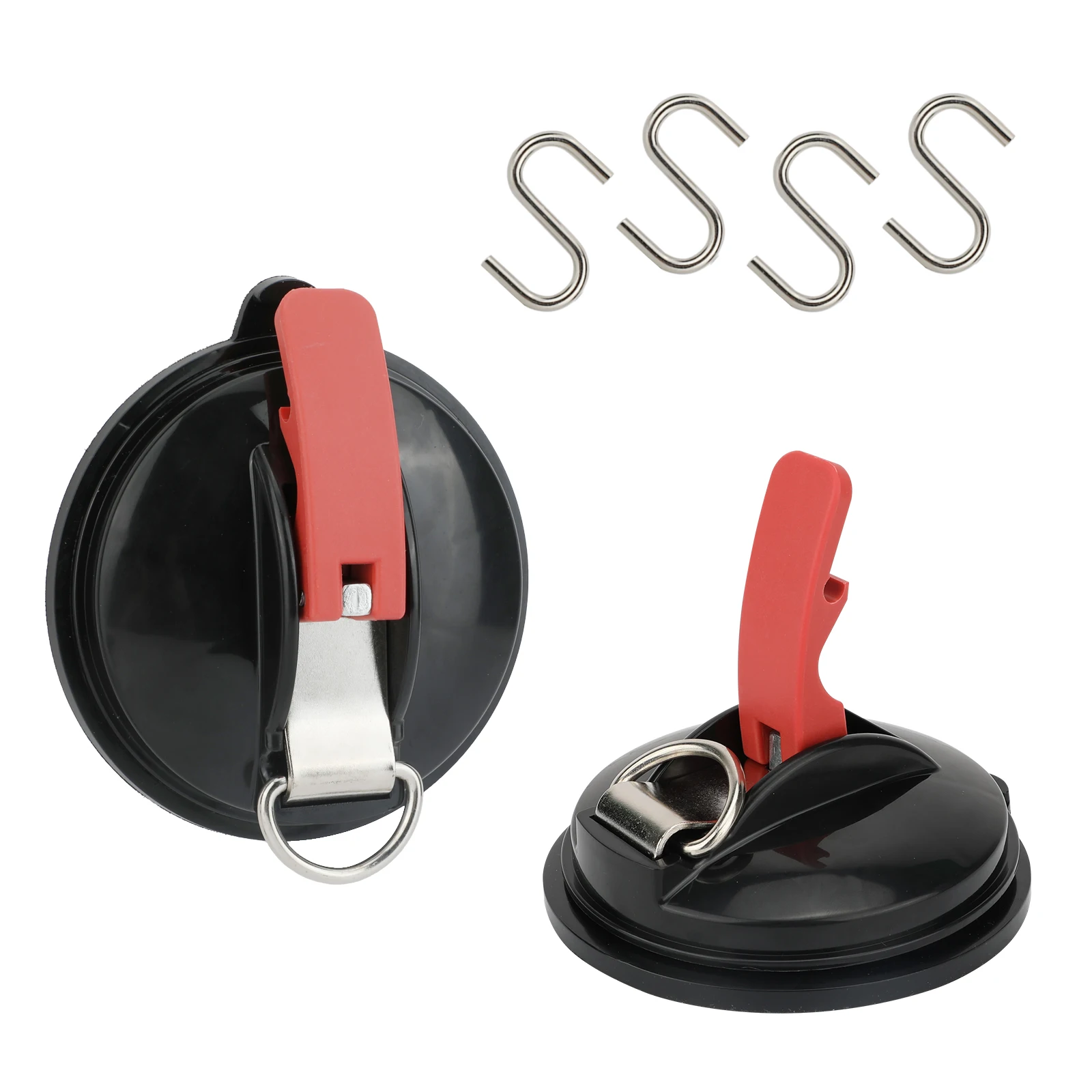 SANLIKE 2pcs Suction Cup High Strength D-Shaped Buckle Strong And Durable Wear-Resistant Tents Securing Hook accessories