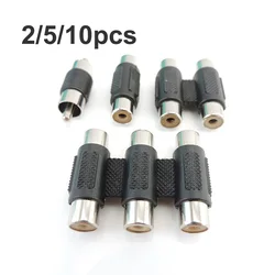 2 3 RCA to 2 3 RAC male to male Female Socket Audio Video Connector Converter AV Coupler dual 2RCA 2RCA 3RCA Adapter PLUG s1