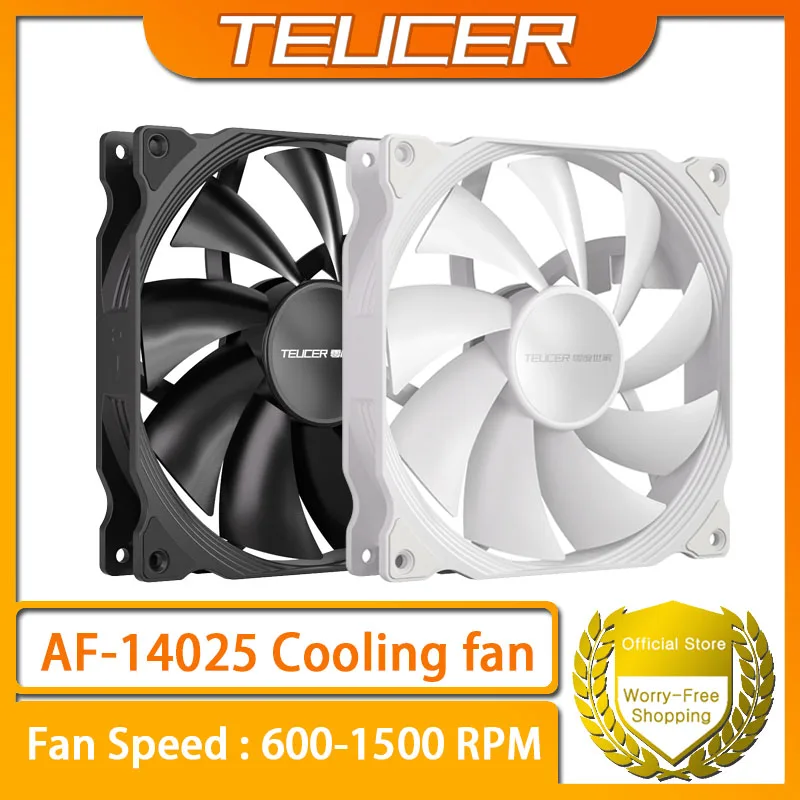 TEUCER 14cm Case Fan 4PIN PWM Hydraulic Bearings 12V High Performance PC Cooling Fan Computer Chassis Heat Dissipation