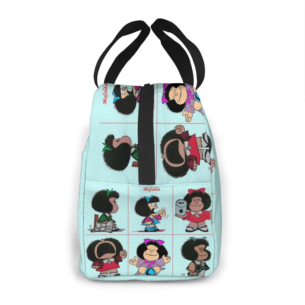 Mafalda Lunch Bag Kid Women isolamento portatile impermeabile Picnic Coole Bag colazione scuola riutilizzabile borsa per alimenti Bento Box