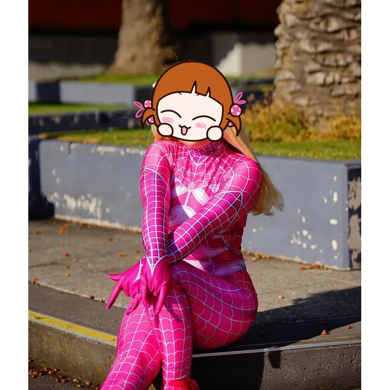 Costume cosplay da donna adulti bambini ragazze donne supereroe Zentai Halloween tuta da festa