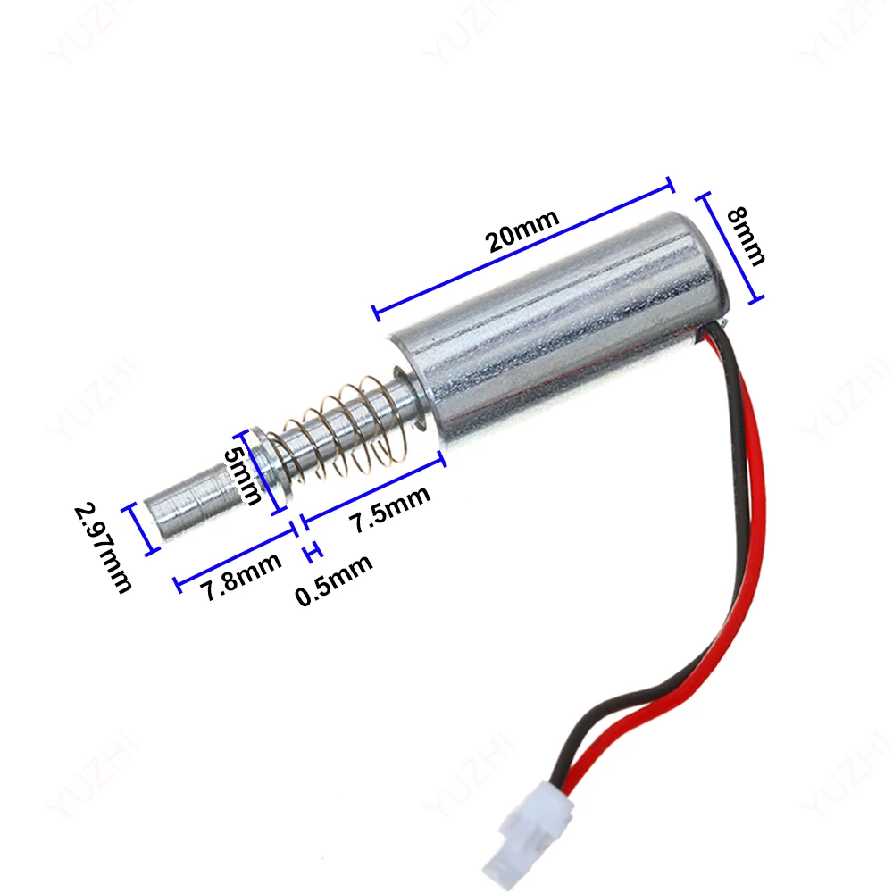 Miniature 8mm Fingerprint Lock Dedicated Electromagnet DC 3V 5V 9V 12V 24V Suction Type Cylindrical Electronic Solenoid Valve
