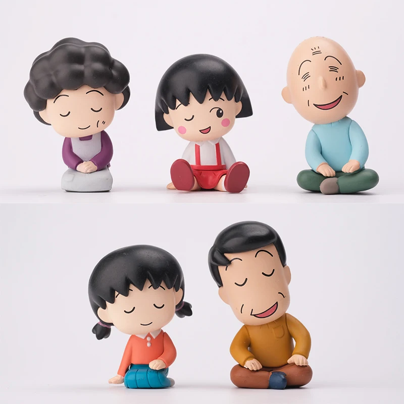 New Product In Stock Little Maruko Family Shoulder To Shoulder Second Round Blind Box Cute Desktop Ornament Doll Festival Gift