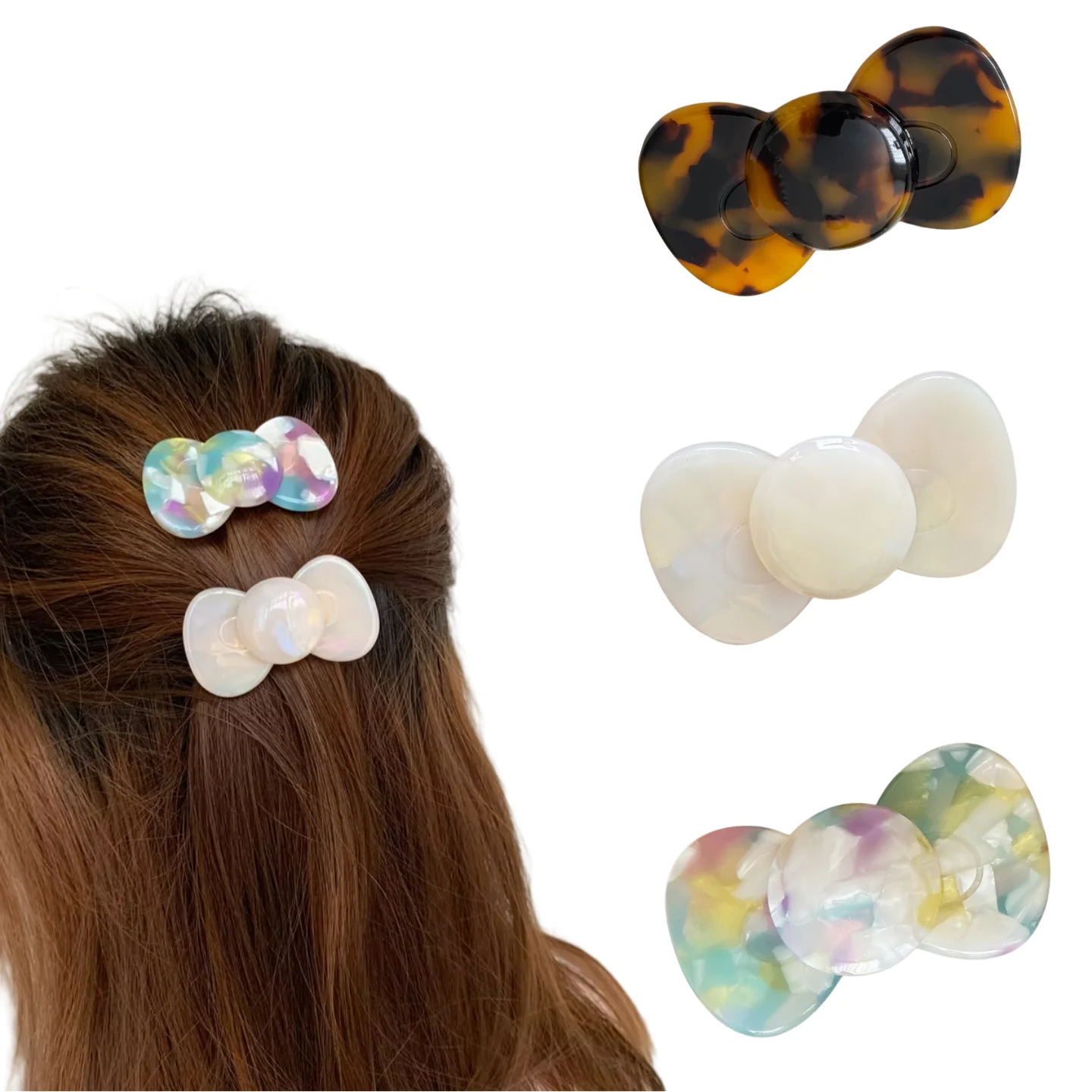 

Dowell Korean Style Acetate Bow Hair Clip for Girls Women Hair Accessories Fashionable Hair Clip