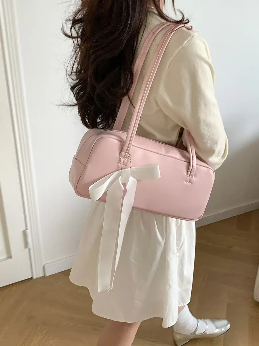 Girls Cute Small Fresh Underarm Bag Casual Simple Handbag Trendy Fashion Shoulder Bag Exquisite and Versatile Pillow Women's Bag