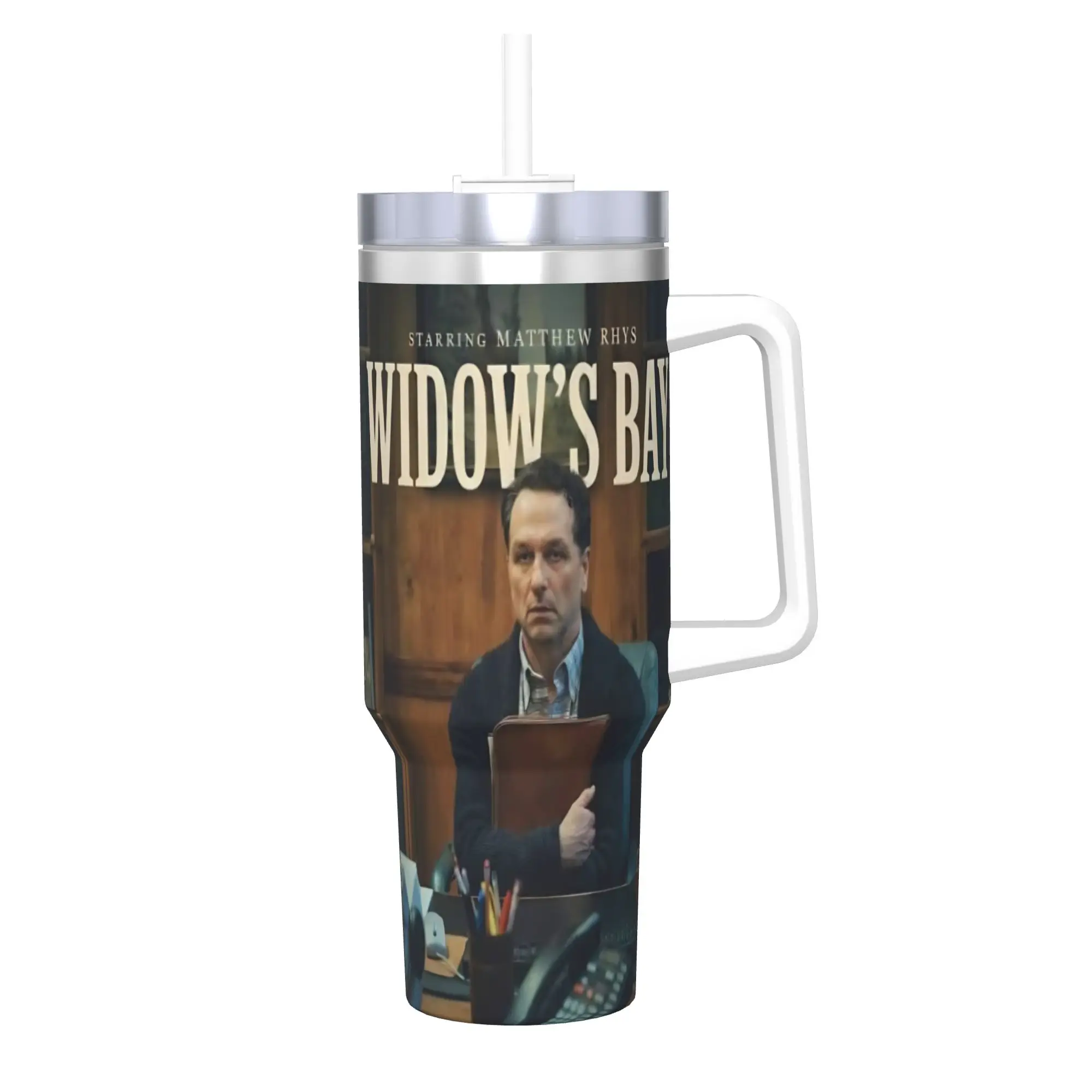 Widow's Bay Horror Movie 2026 Tumbler 40oz Stainless Steel Double Wall Vacuum Insulated  Cup With Straw