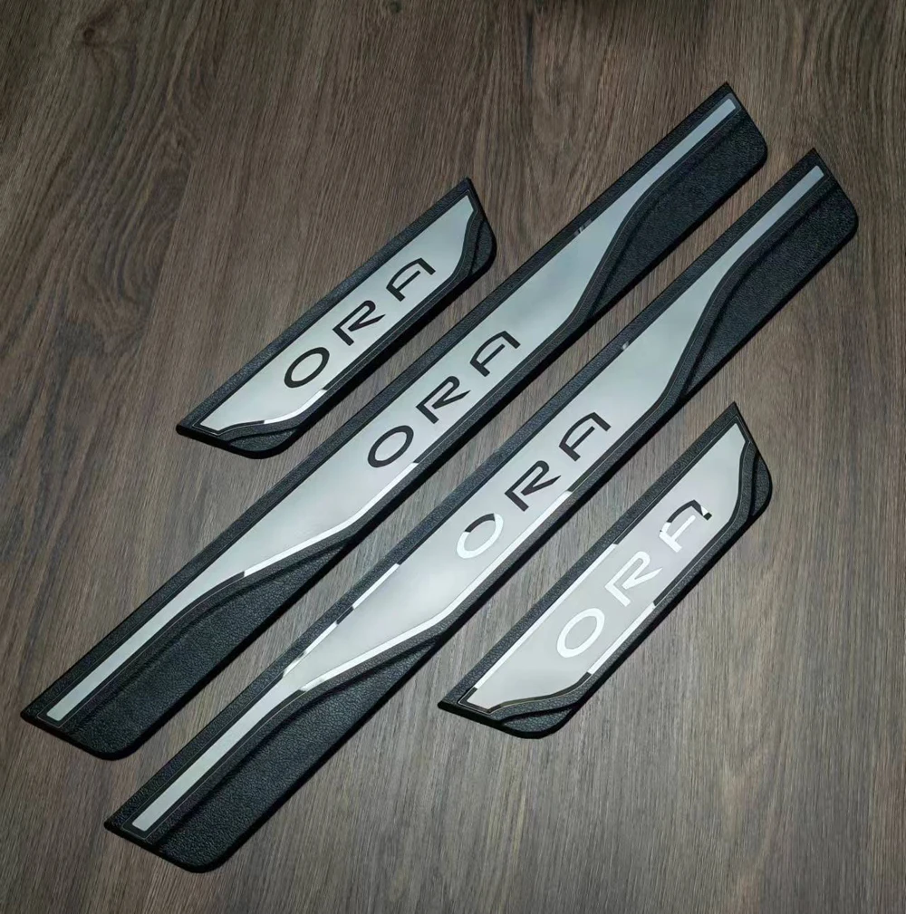 

Car Stainless Steel Door Sill Scuff Plate Stickers For GWM ORA 2020-2024