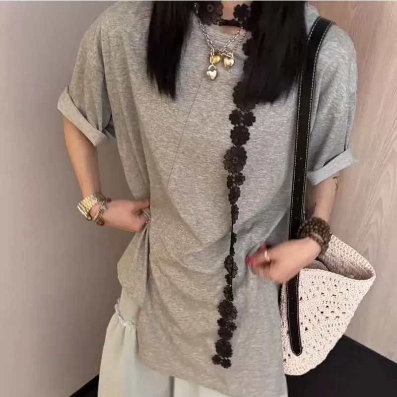 

Premium Korean Lace Scarf Belt Women Spring Summer White Flower Embroidery Versatile Elegant Long Silk Wrap