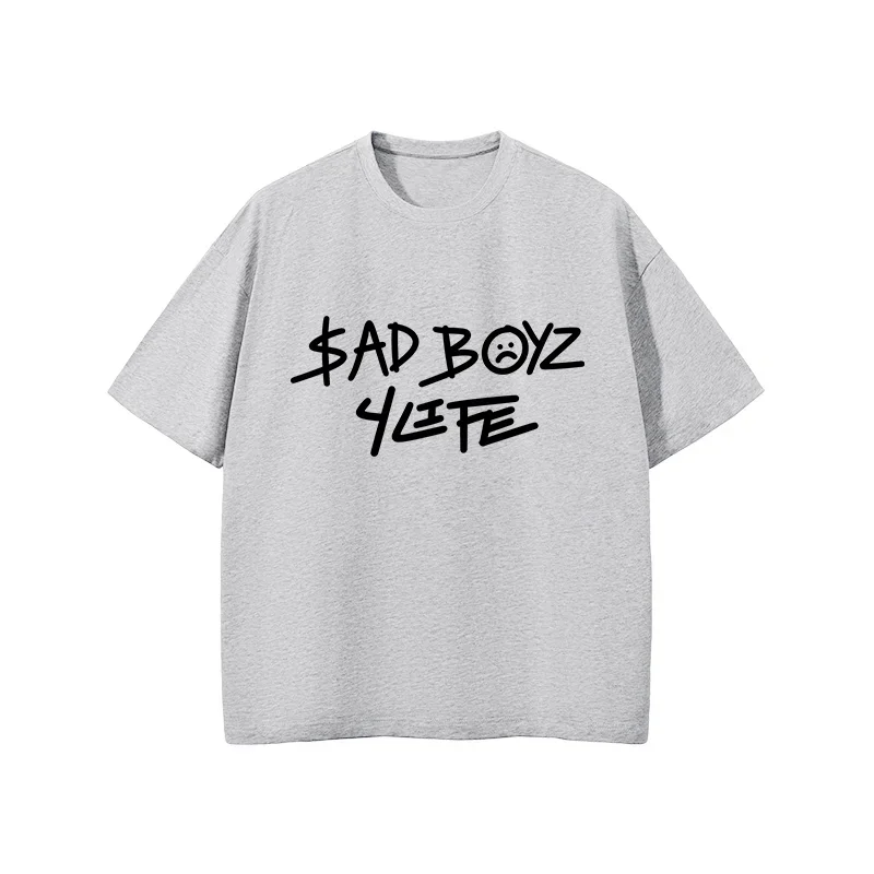 SAD BOYZ Letter Printed Men's T shirt O-Neck Short Sleeve XS-3XL Oversized T shirts Women Fashion Casual Clothing Tees