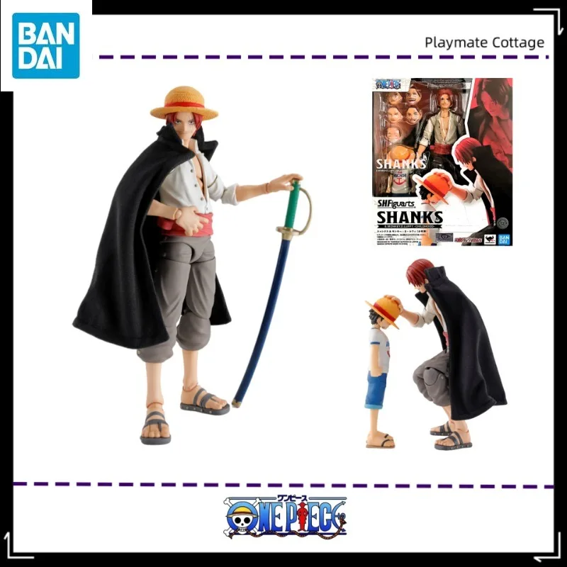 

Bandai Genuine One Piece Anime Figure Soul Limited Edition SHF Redhead Shanks Luffy Teenage Hands-on Spot Original Box Brand New