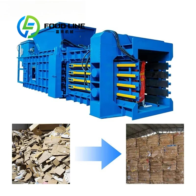 Horizontal Hydraulic Baler With Adjustable Pressure Flexible Setting For Different Material Hardness And Baling Density Require
