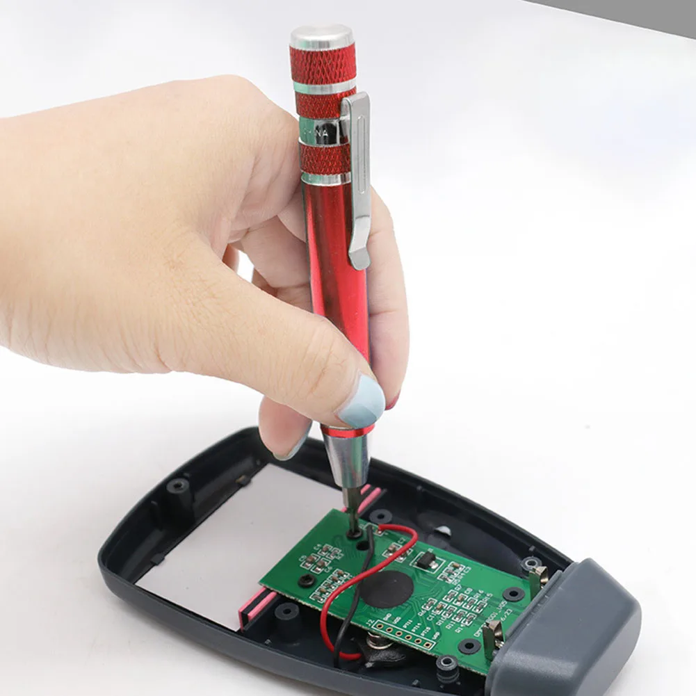 Multifunction 8 -In 1 Pocket Precision Mini Screwdriver Pen Mobile Phone Repair Hand Tools Kit Portable Screwdriver Hand Tools