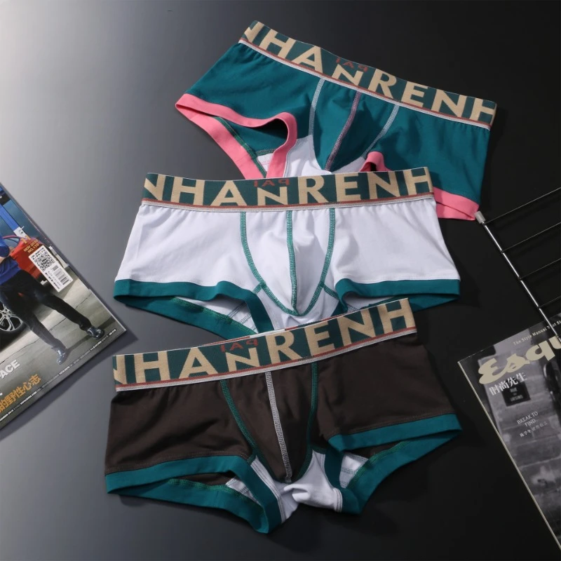 

Трусы-боксеры мужские с U-образным выпуклым мешочком, хлопковые шорты-боксеры, плавки для плавания, нижнее белье