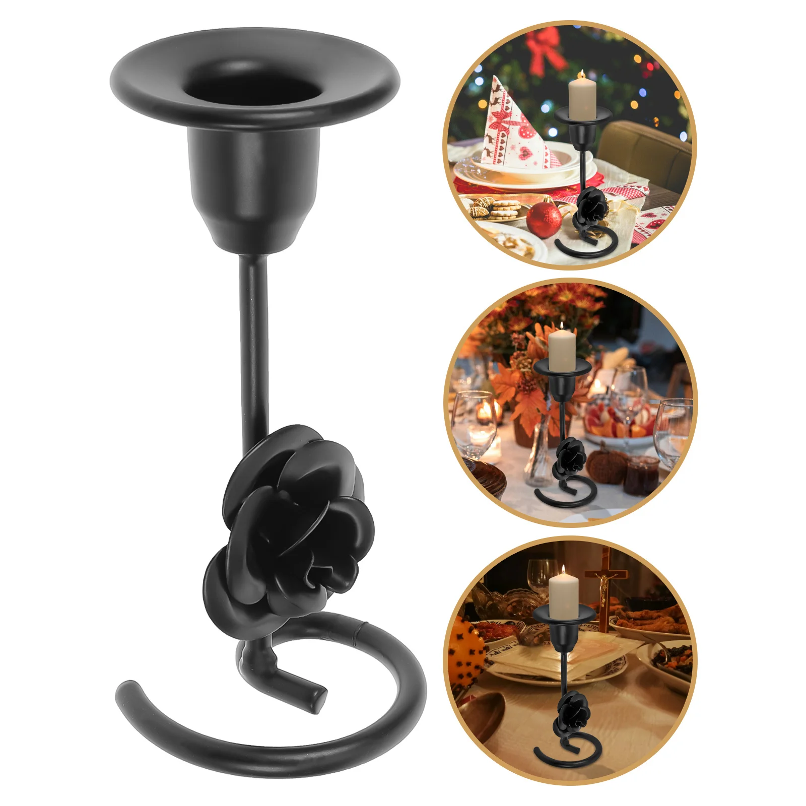 

Dinner Table Candlestick Decoration Exquisite European Style Rust-Resistant Stable Holder Wedding Party Centerpiece