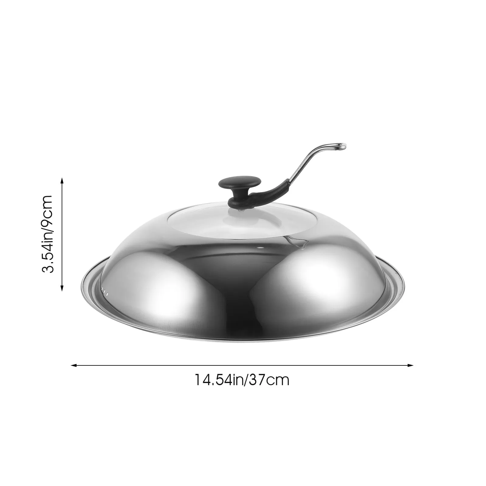 Universal Stainless Steel Pot Lid for Cast Iron Pans Frying Pans Woks Kitchen Cookware Vertical Standalone Design Visible