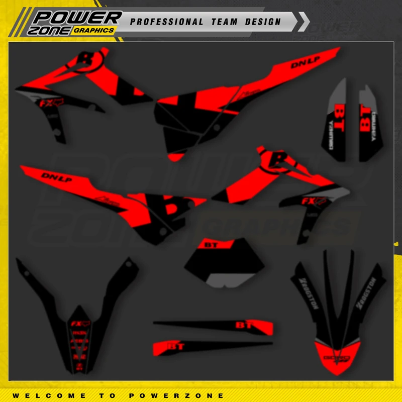 PowerZone Custom Team Graphic Decal & Sticker Kit For BETA Xtrainer 2015 2016 2017 2018 2019 200 250 300 350 cc 001