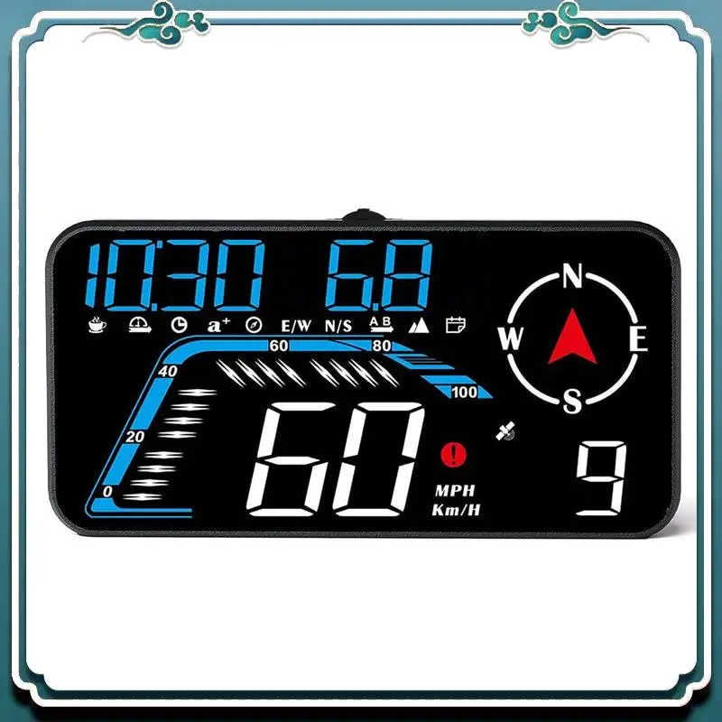 

Premium G12 HUD Head-Up Display GPS Car Display Speeding Alarm Driving Speed Universal Black Easy To Use