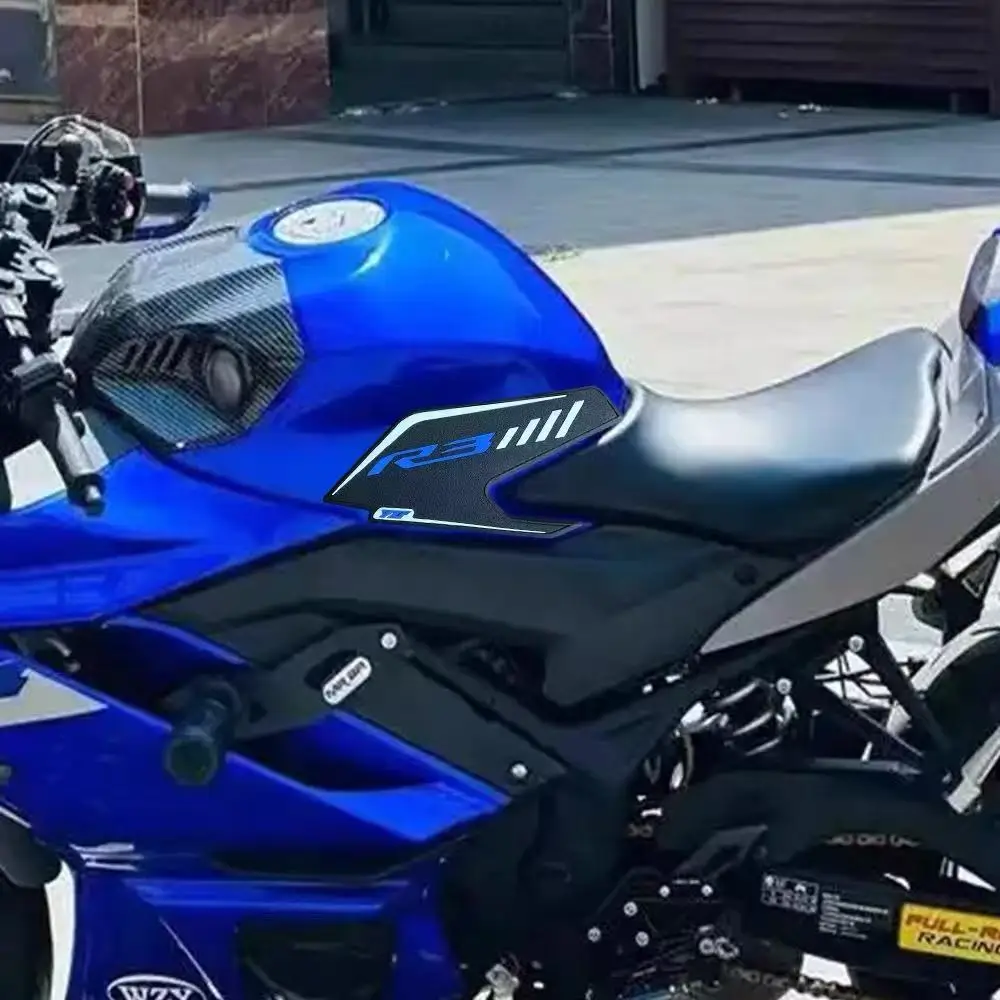ヤマハ YZF R3 タンクパッド サイドグリップ ガソリン燃料オイルキット ニーシール デカール プロテクター 2019-2024