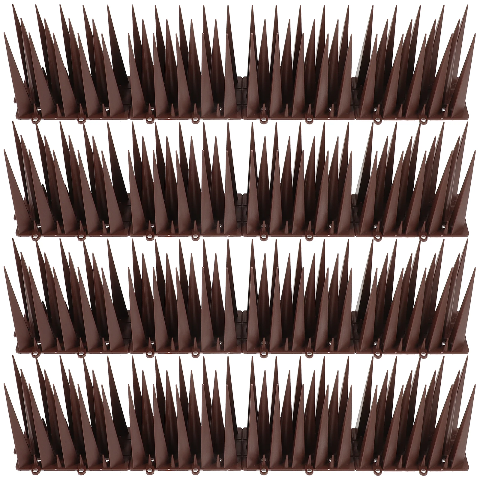 

4pcs Anti Spikes Cat Proof Fencing 10cm Brown Bird Deterrent Fence Wall Spike Outdoor Garden Farm Squirrel Pigeon Proof
