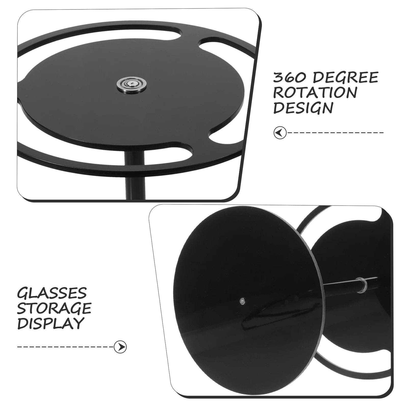 

Acrylic Rotating Sunglasses Display Organizer Stable Base Rotatable Eyeglasses Rack Home Mall Use Sunglasses Holder