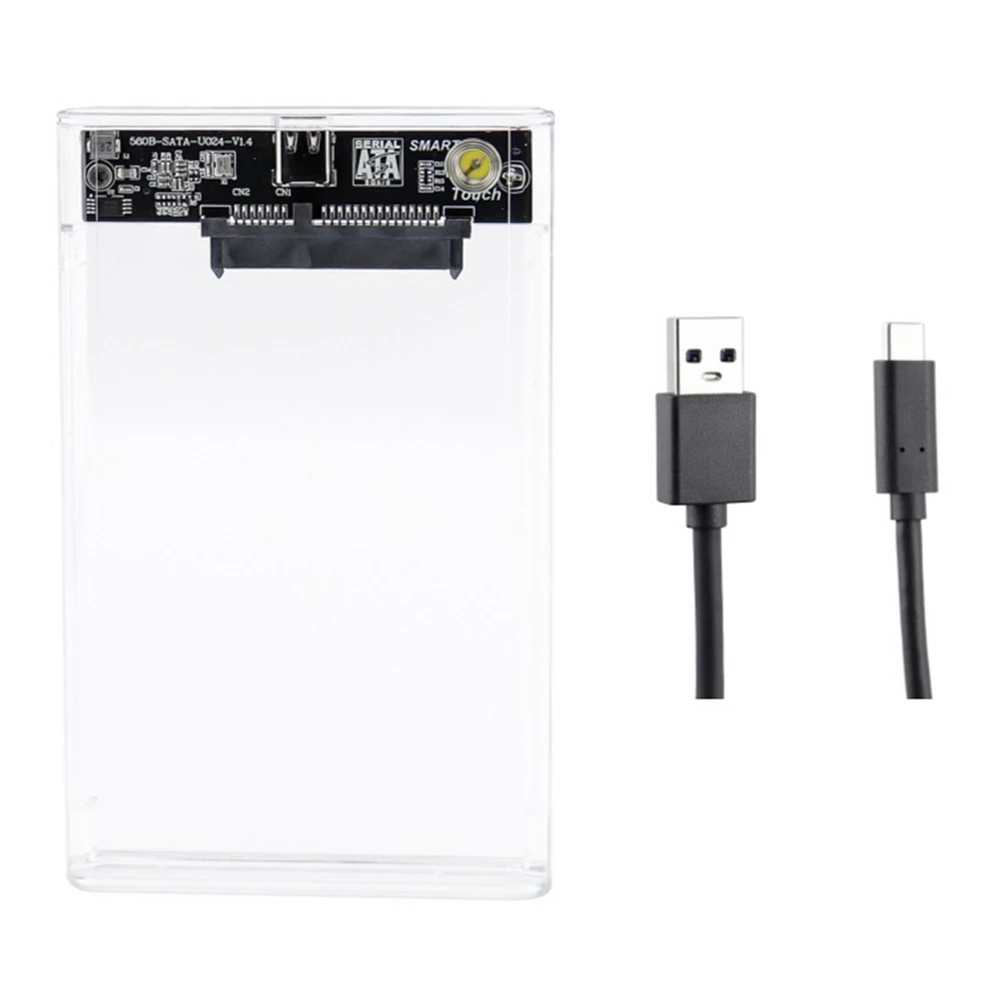 Transparent Write-Protected 2.5-Inch SATA Solid-State Mechanical Mobile Hard Drive Box 6G Master Notebook