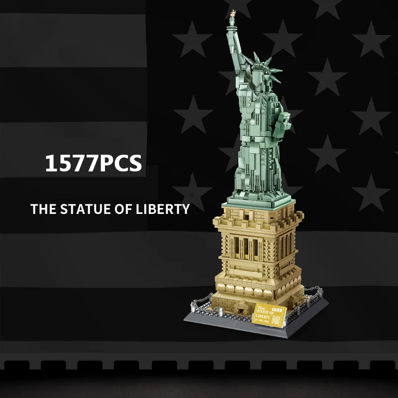 World Famous Cultural Heritage Architecture Block America Newyork Statue of Liberty Building Brick Educational Toys Collection