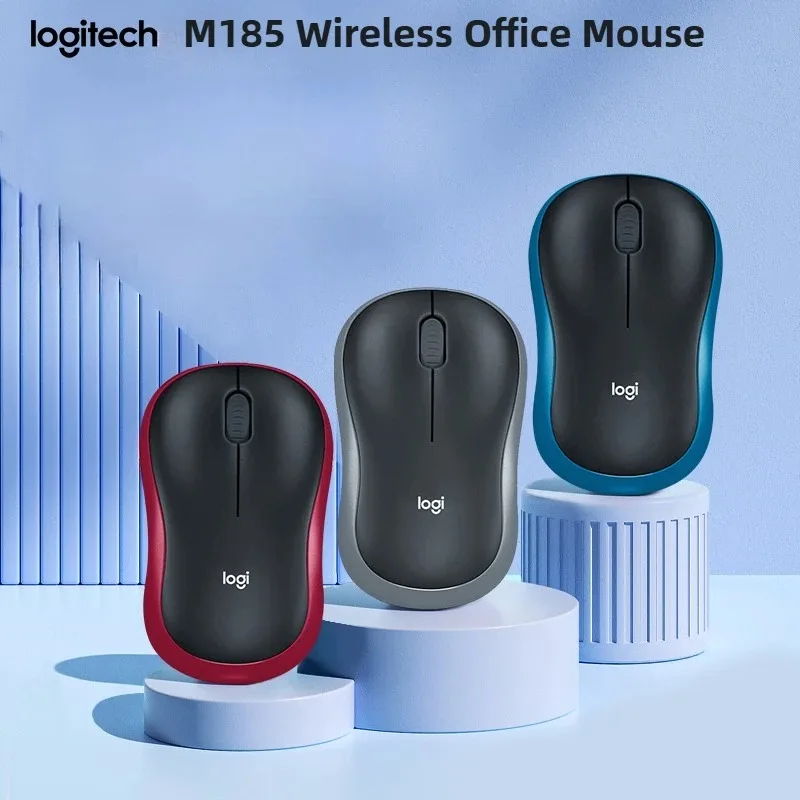 

Logitech M185 Wireless Professional Office Mouse 2.4GHz Nano USB Receiver Optical Tracking for Windows Mac PC Laptop Black