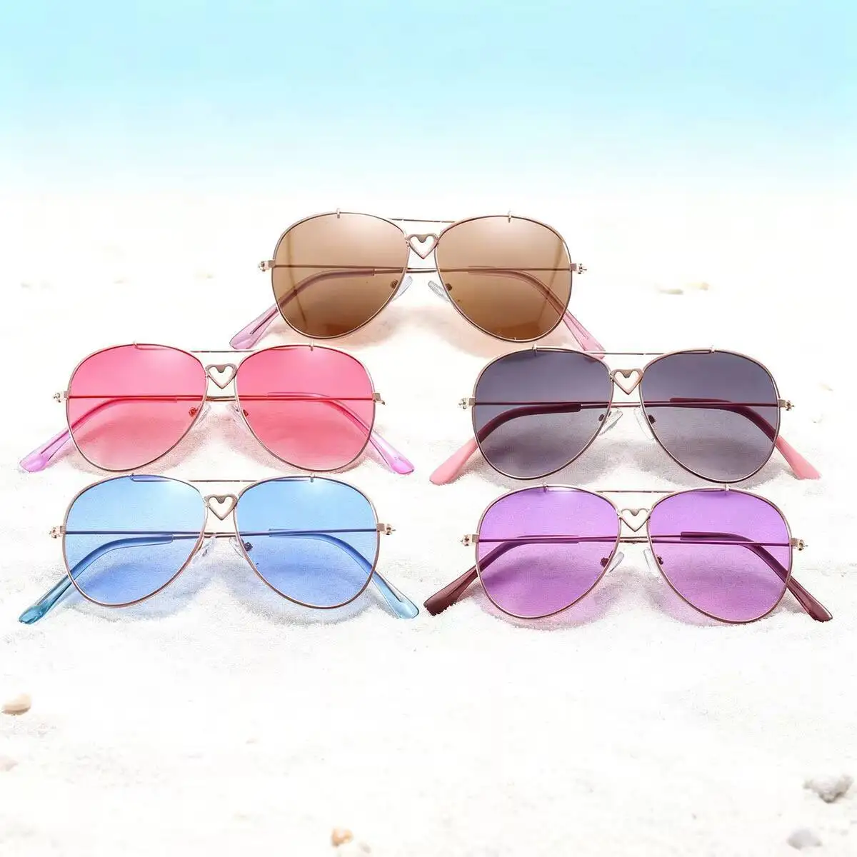 2026 UV400 Sonnenbrille im quadratischen Stil für Modenschauen und Street-Fotografie – Neue personalisierte Kinderbrille für Jungen und Mädchen