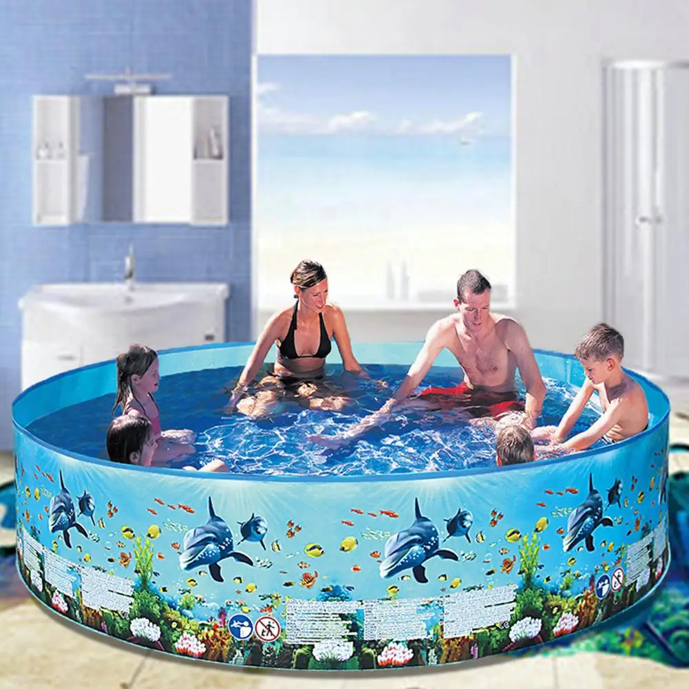 Imagem -03 - Portátil Inflável Bebê Piscina Redonda Jardim Paddling Lovely Toy Tub Kiddie Play Center Interior e Exterior 152cm x 25cm