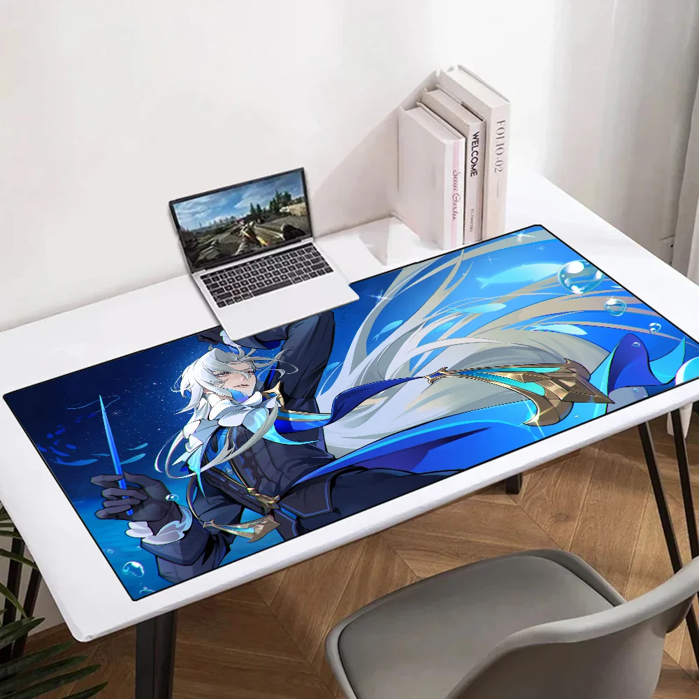 

Neuvillette Genshin Impact Mousepad Mouse Mat Desk Mat With Pad Gaming Accessories Prime Gaming XXL Keyboard Pad Padding Mat