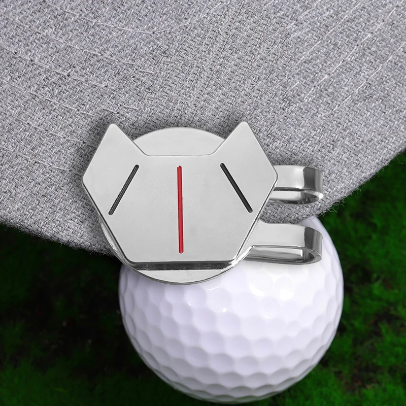 One Putt Golf Ball Marker Putting Alignment Aiming Tool Magnetic Hat Clip Golf Ball Position Marker Cap Badge For All Golfer