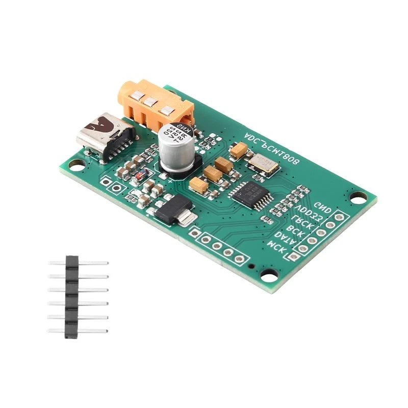 【Shop Now】PCM1808 Stereo ADC Acquisition Module, 3.5Mm AUX Analog Audio Input Converter To I2S Digital Signal Output,