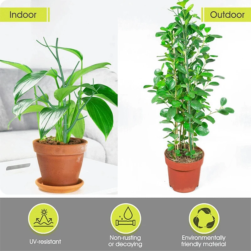 6팩 분리형 나뭇가지 식물 지지대 세트, 식물에 혼합, 난초가 있는 가지 식물 스틱