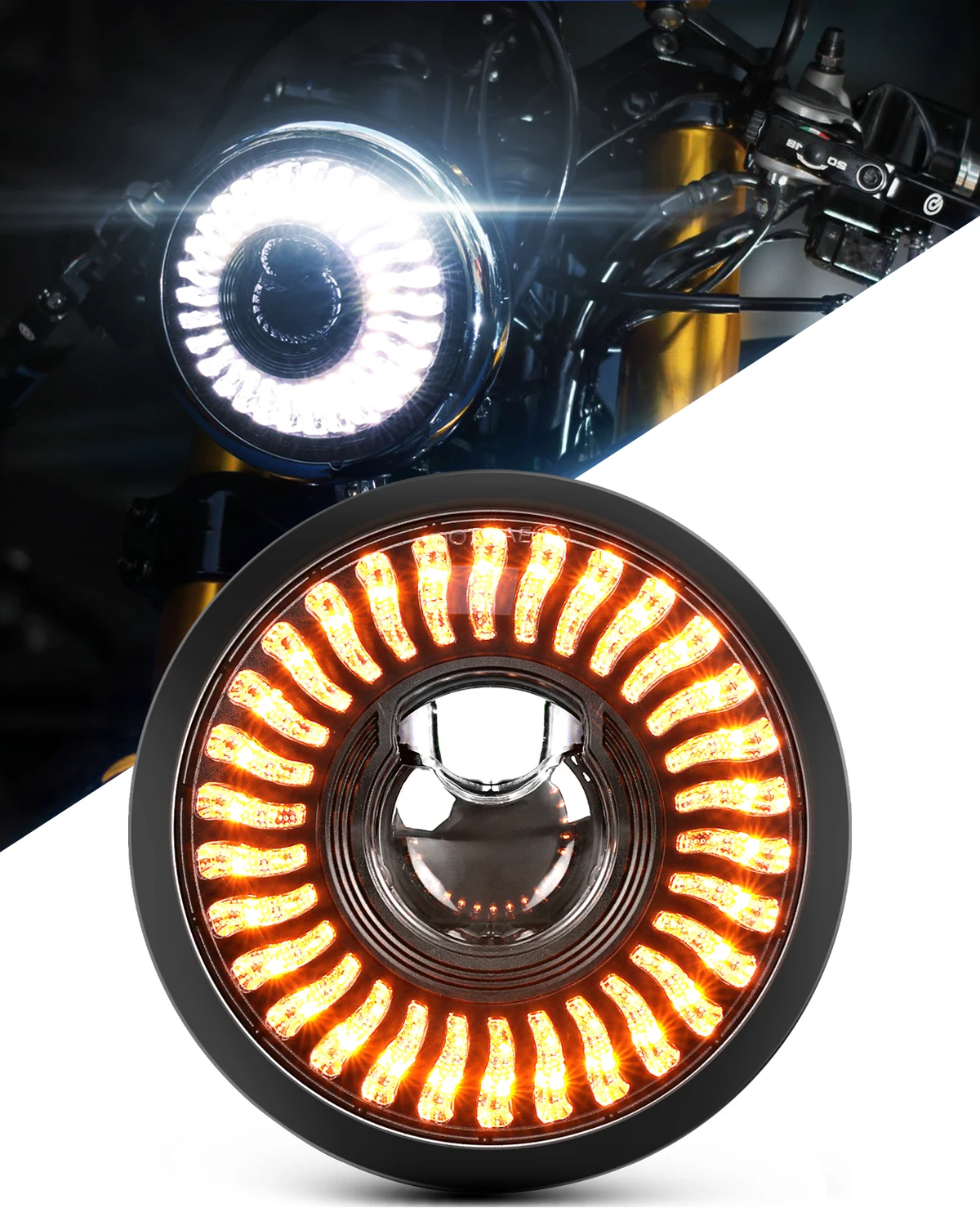 5-3/4 pulgadas 5.75" Faros redondos LED para motocicleta Moto Light para Harley Davidson para Honda para Yamaha para Suzuki para Triumph ...